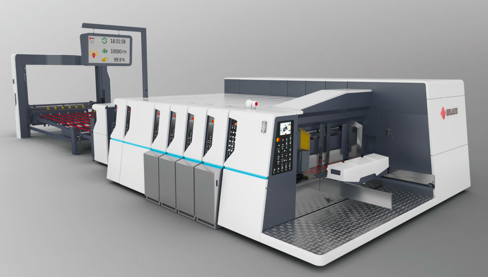 Intelligent Printer Slotter Die-cutter Vibrator and Stacker Machine