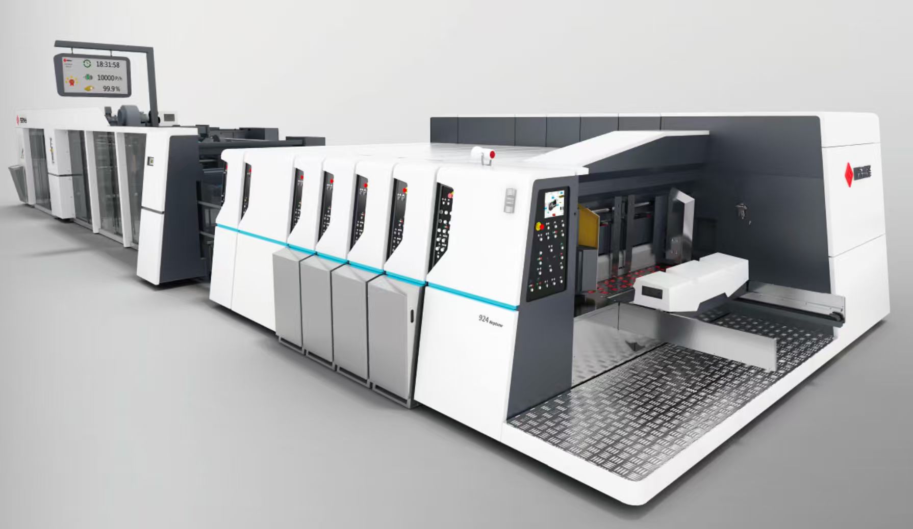 Neptune Series- Intelligent Printer Slotter Die-cutter Folder and Gluer Inline Machine (FFG)
